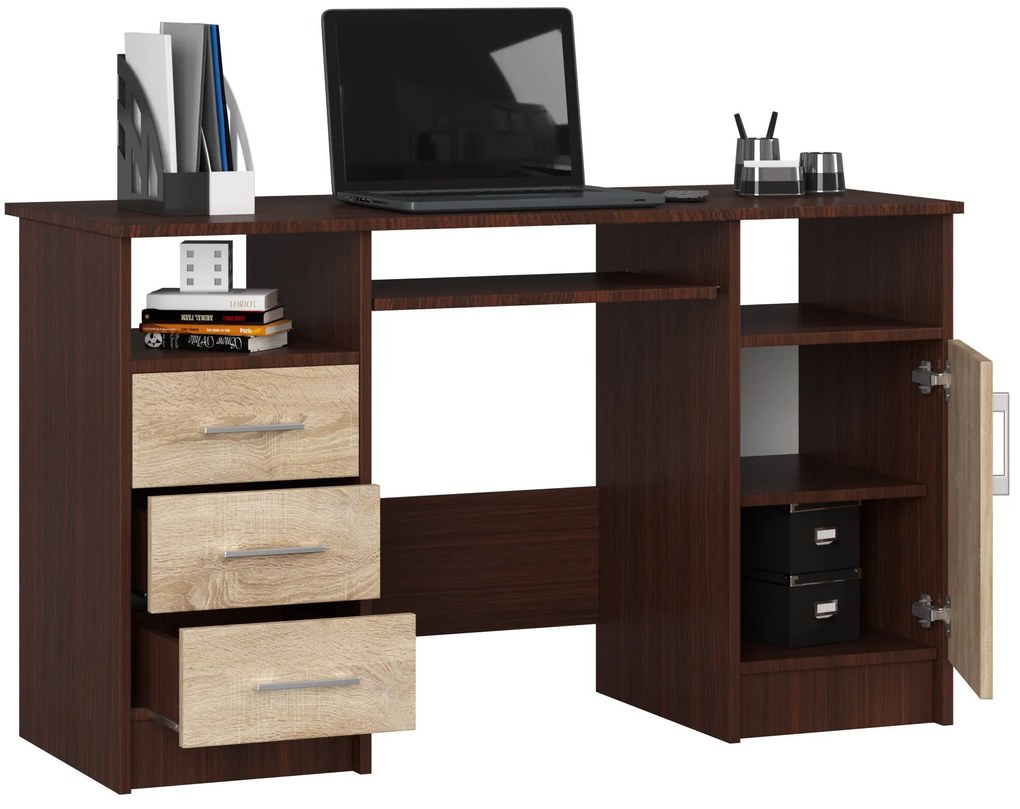 PC asztal Aziza (wenge + szonoma tölgy). Akció -16%. 1069613