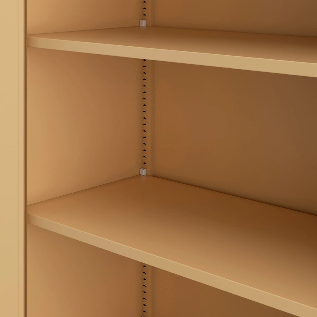 Irodai irattartó szekrény ALEX, 450 x 1850 x 400 mm, Fresh Style: bézs