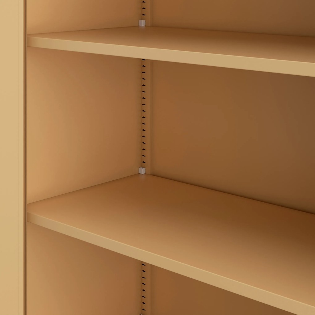 Keskeny fém irodai iratszekrény, bézs, 450x1850x400 mm: ALEX Fresh Style