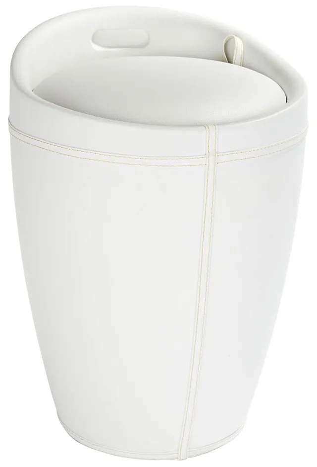Candy Look fehér szennyeskosár és ülőke egyben, 20 l - Wenko