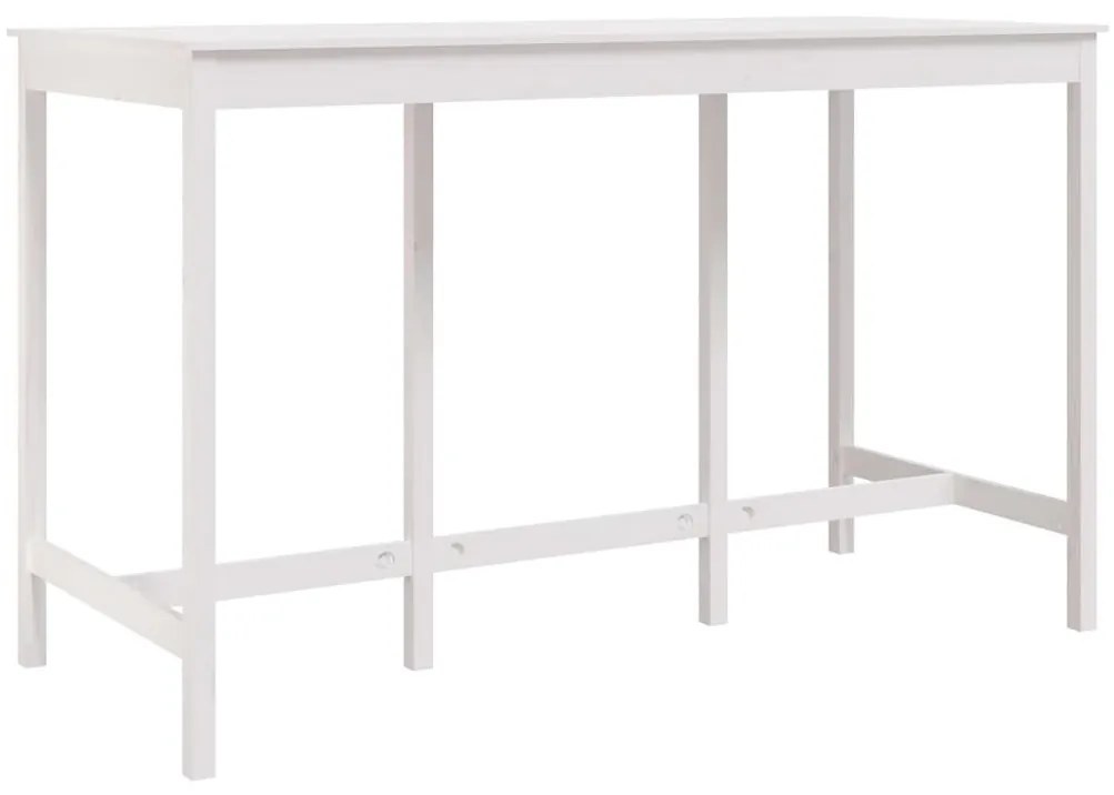Fehér tömör fenyőfa bárasztal 180 x 80 x 110 cm