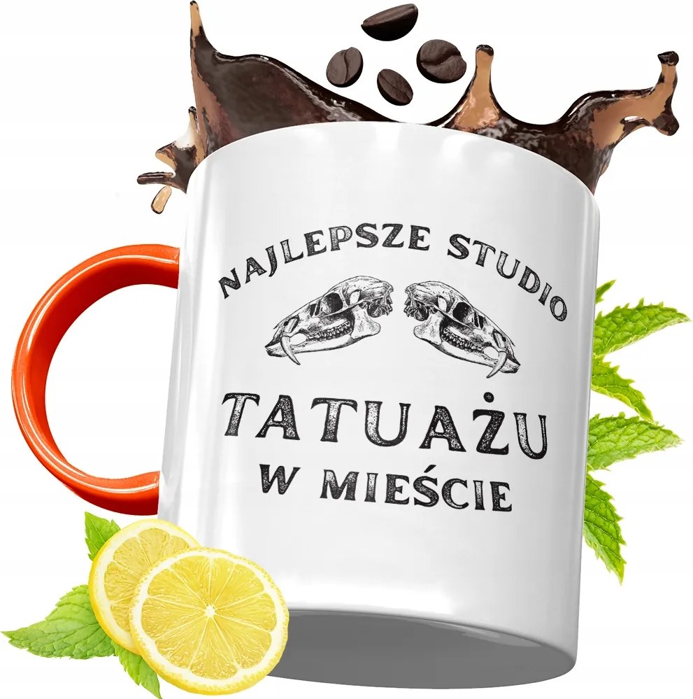 Narancssárga Bögre Tetováló Ajándék fényképes nyomtatással