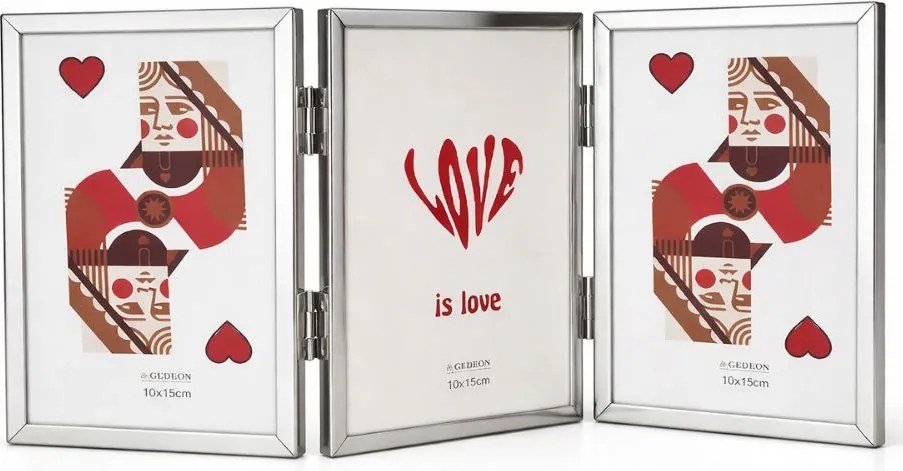 Képkeret Három Képkeret Fém Fényképkeret Hármas Nőnap 10x15