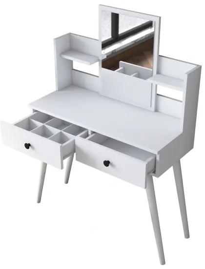 Öltözködő asztal 111,8x97,8 cm fehér