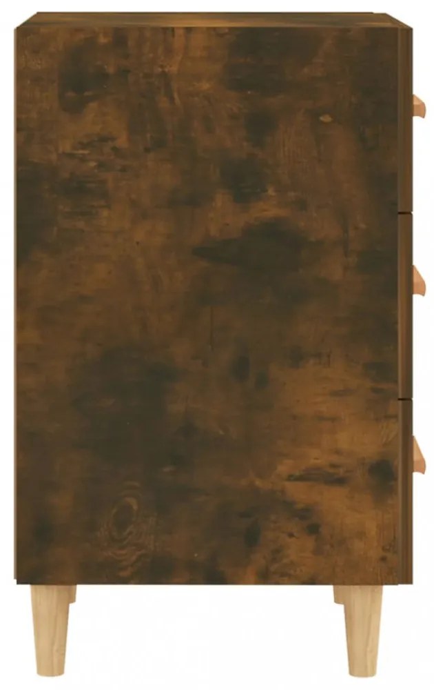 füstös tölgy színű szerelt fa éjjeliszekrény 40 x 40 x 66 cm