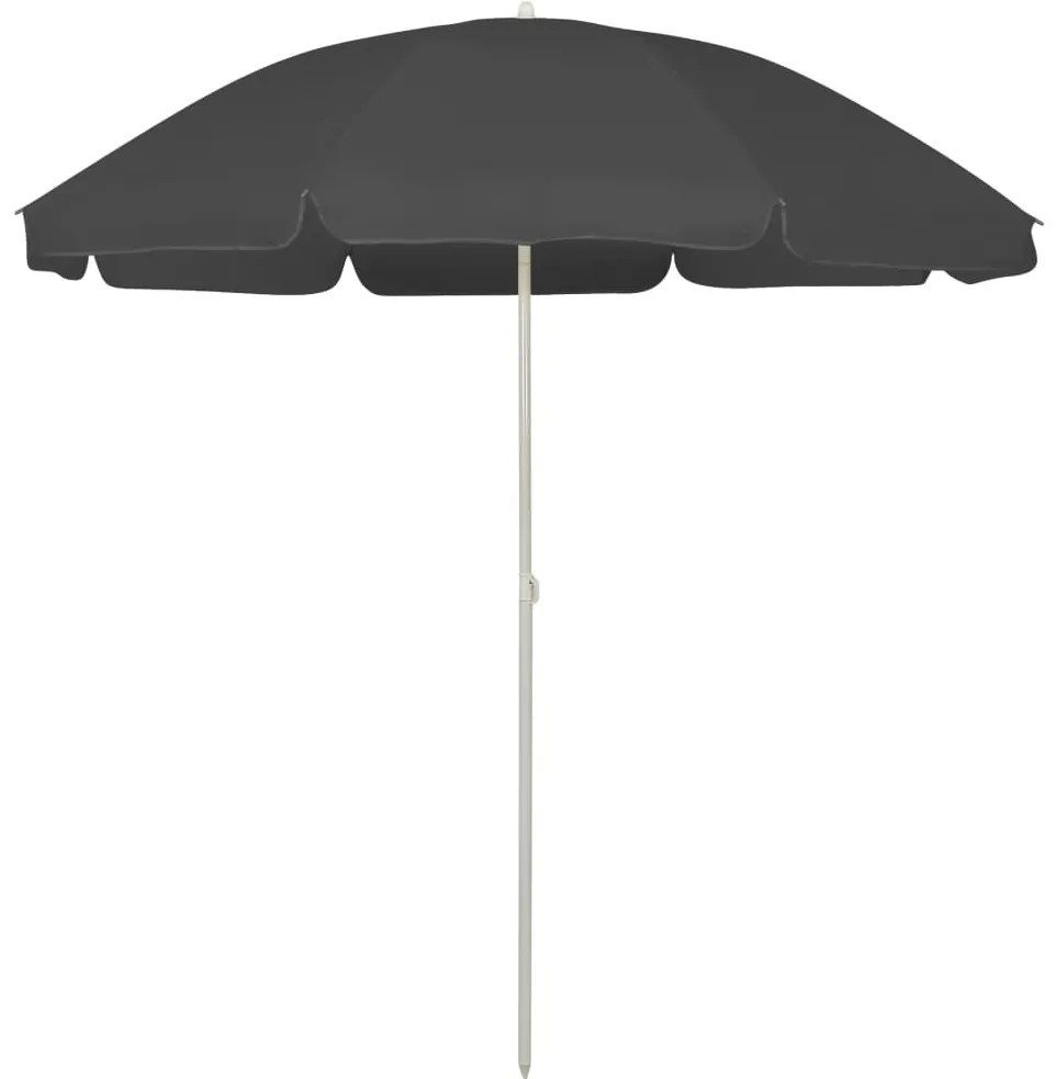 antracitszürke strandnapernyő 240 cm