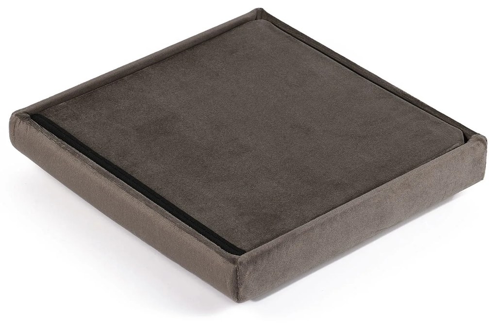 Barna összecsukható kialakítású ülőke CUBEXO VELVET M