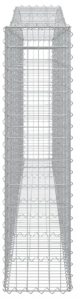 vidaXL 5 db íves horganyzott vas gabion kosár 400x30x120/140 cm