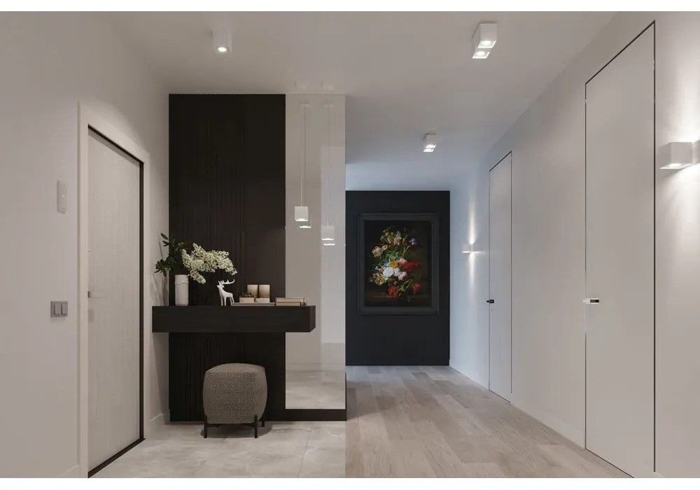 Fehér fali lámpa Geo – Sollux