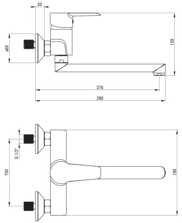 Deante BFC_080M - Mosogató csap CORIO fényezett króm