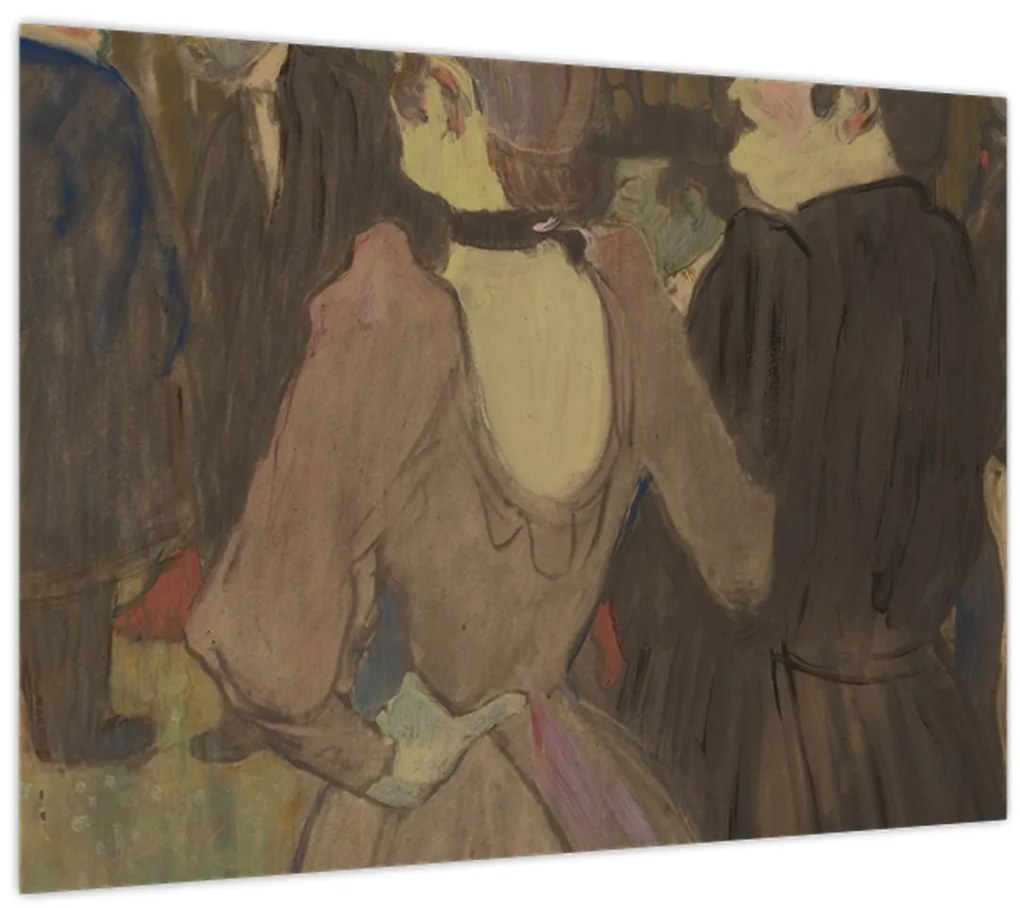 Üveg kép - Henri de Toulouse-Lautrec, La Goulue and Her Sister, reprodukciók (70x50 cm)