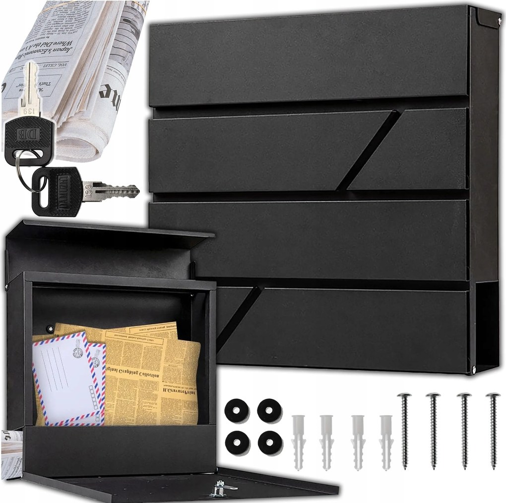 Postaláda Újságtartó Modern Tuba Otthonra XXL