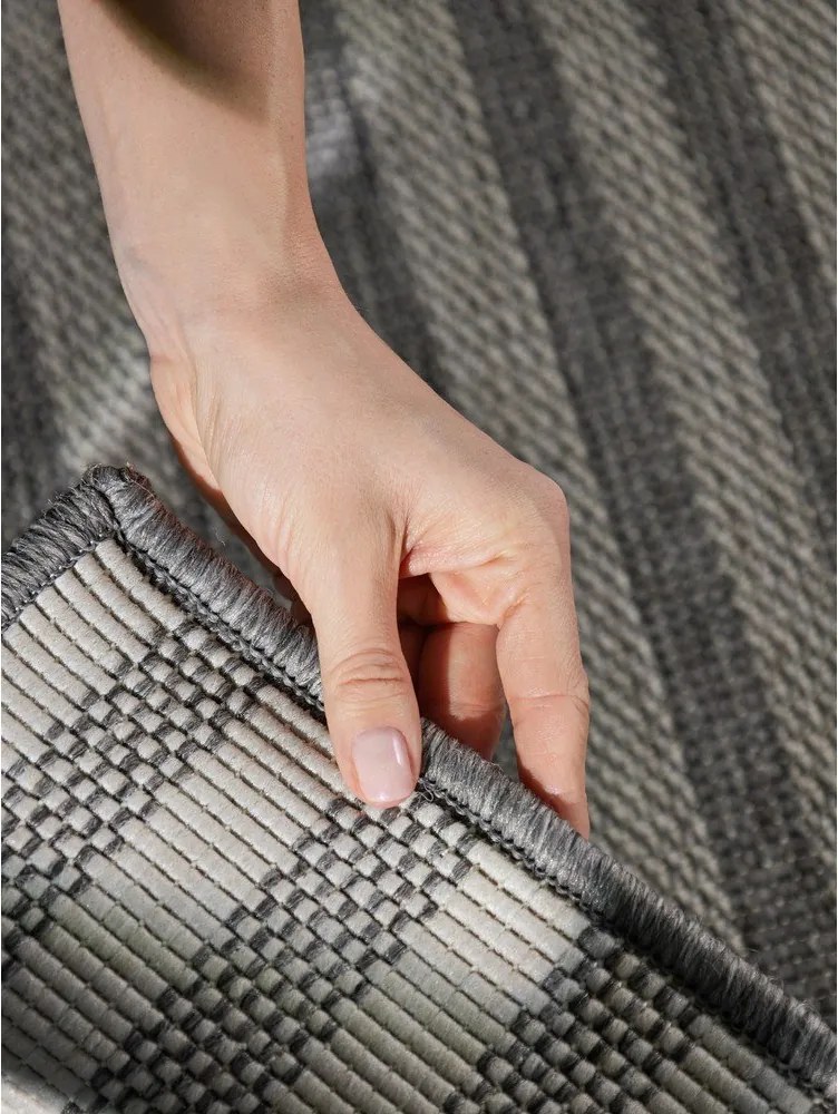 Szürke-krémszínű kültéri-beltéri szőnyeg 160x230 cm Haringey Linley – Ted Baker