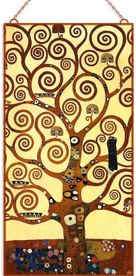 Klimt - Az élet fája üvegkép, falikép