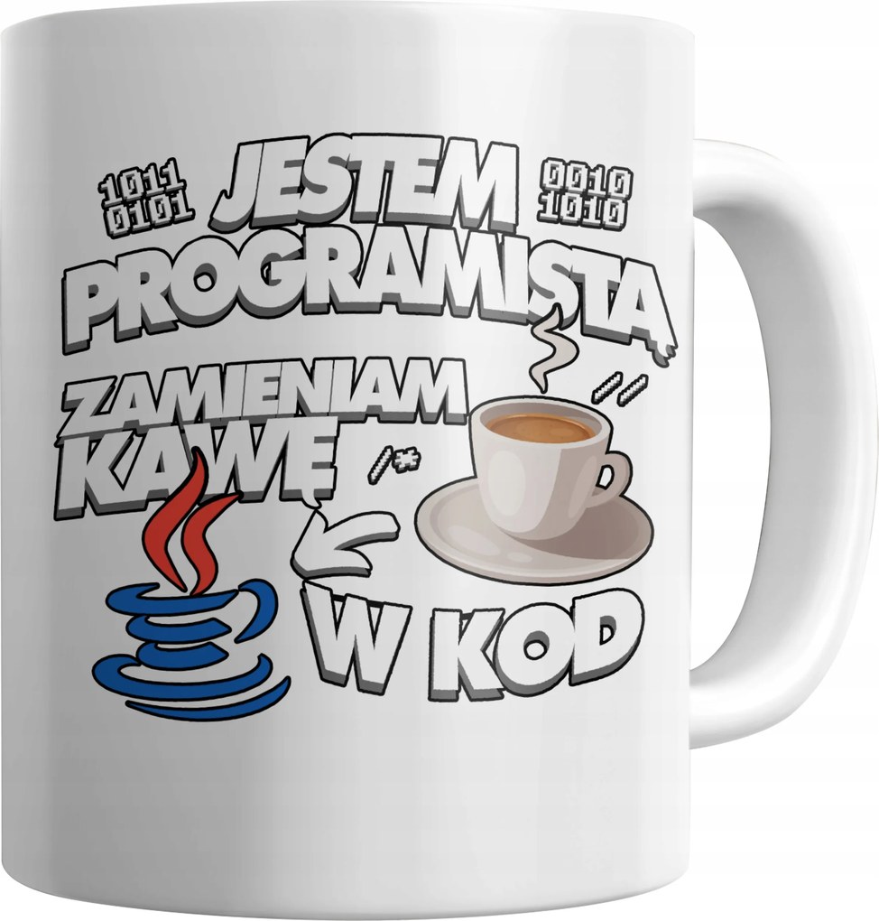 Nyomott Mintás Bögre Programozó Vagyok, A Kávét Ajándék Kóddá Alakítom