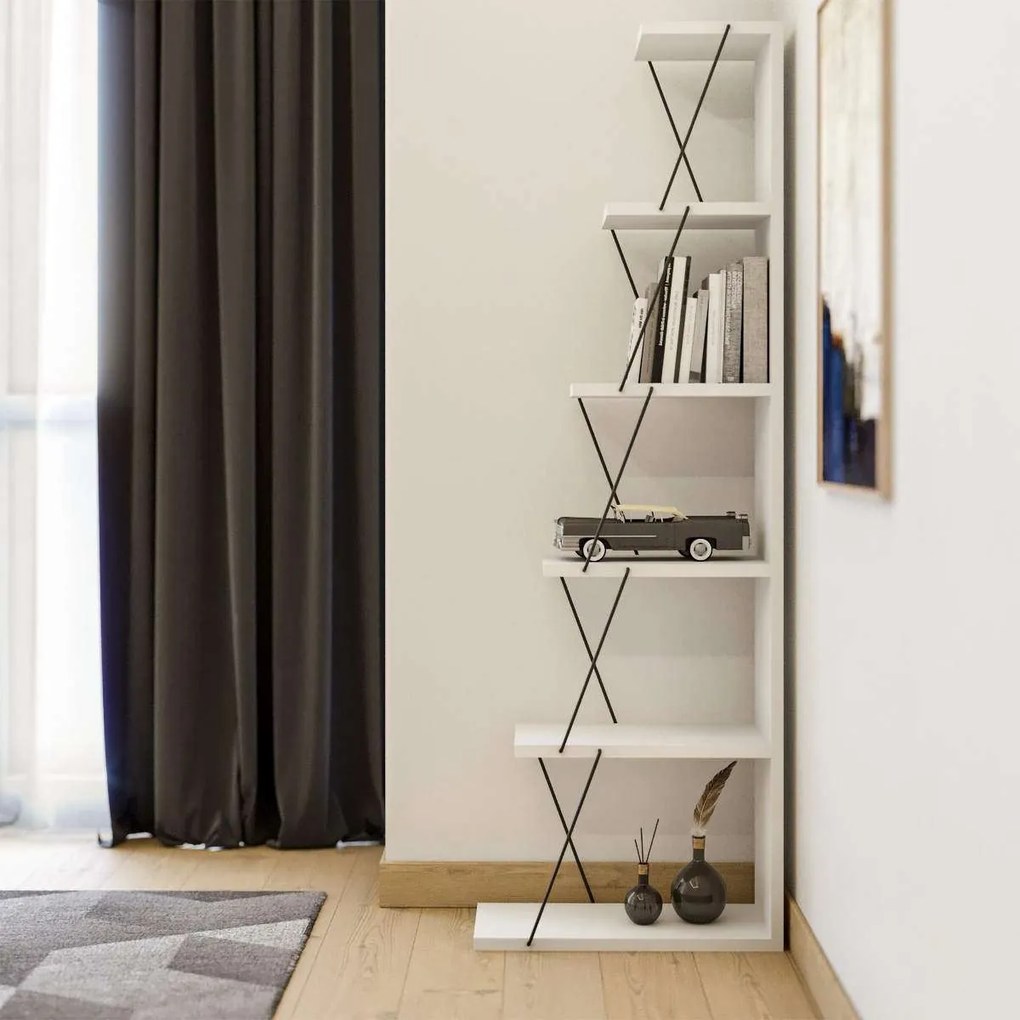 Könyvespolc 50x150x22 cm, fehér