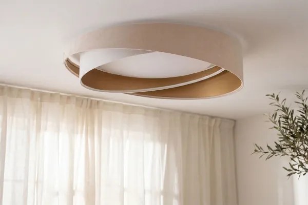 LED dimmelhető mennyezeti lámpa SM. GALAXY M. 24W/230V Ø 55 cm bézs/fehér/arany + távirányító