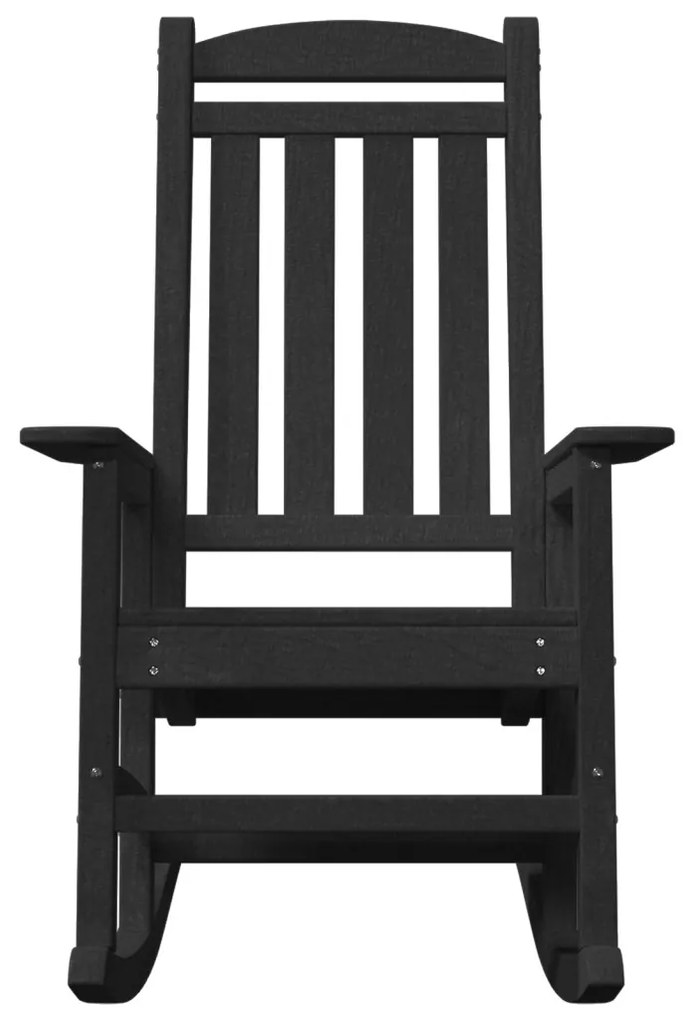 kertihintaszék 2 db Fekete 70x92x107.5 cm HDPE