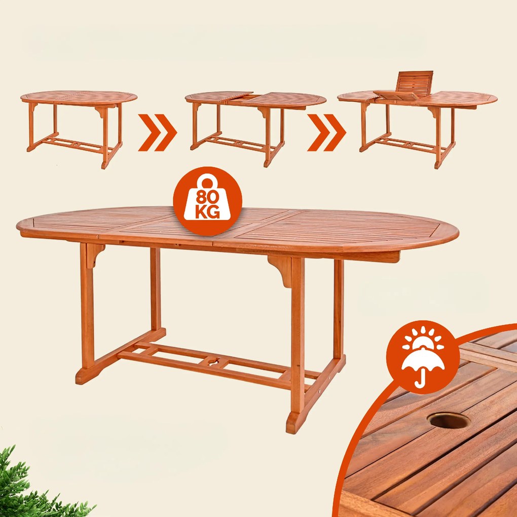 Deuba Vanamo kerti asztal - eukaliptusz