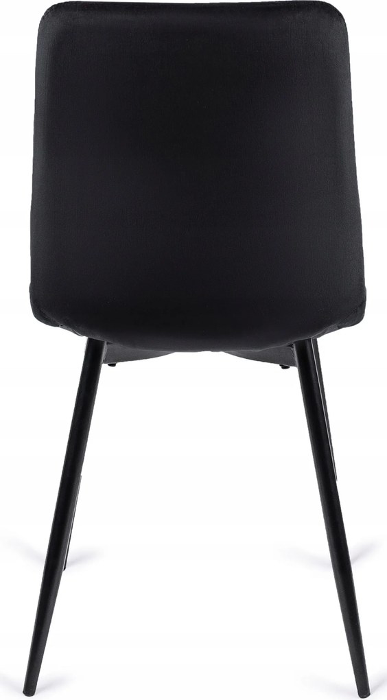 Szék fekete színben, bársony kárpittal PERU