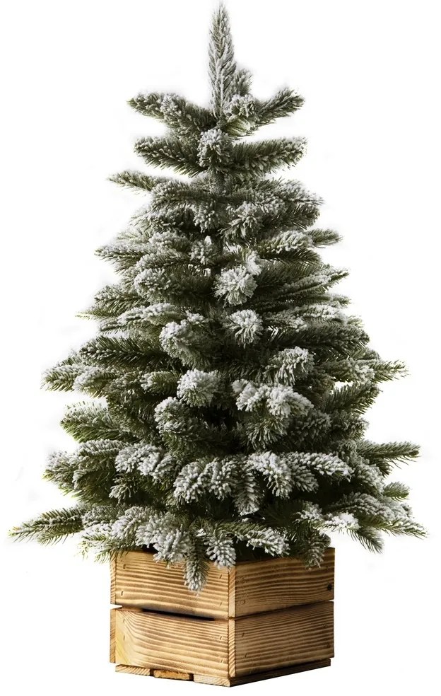 Karácsonyfa fa virágcserépben, 52 x 65 cm