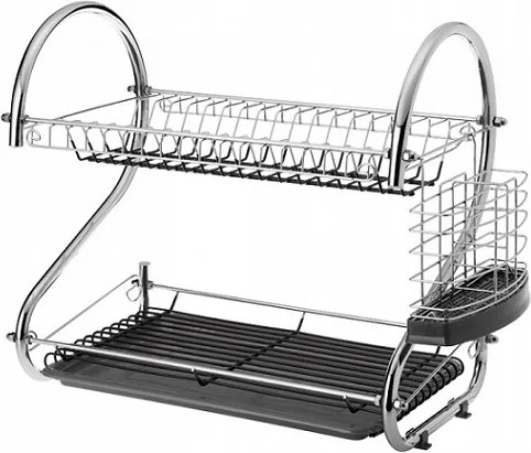 Camelia kétszintes szilikon edényszárító Galicja szürke 27084