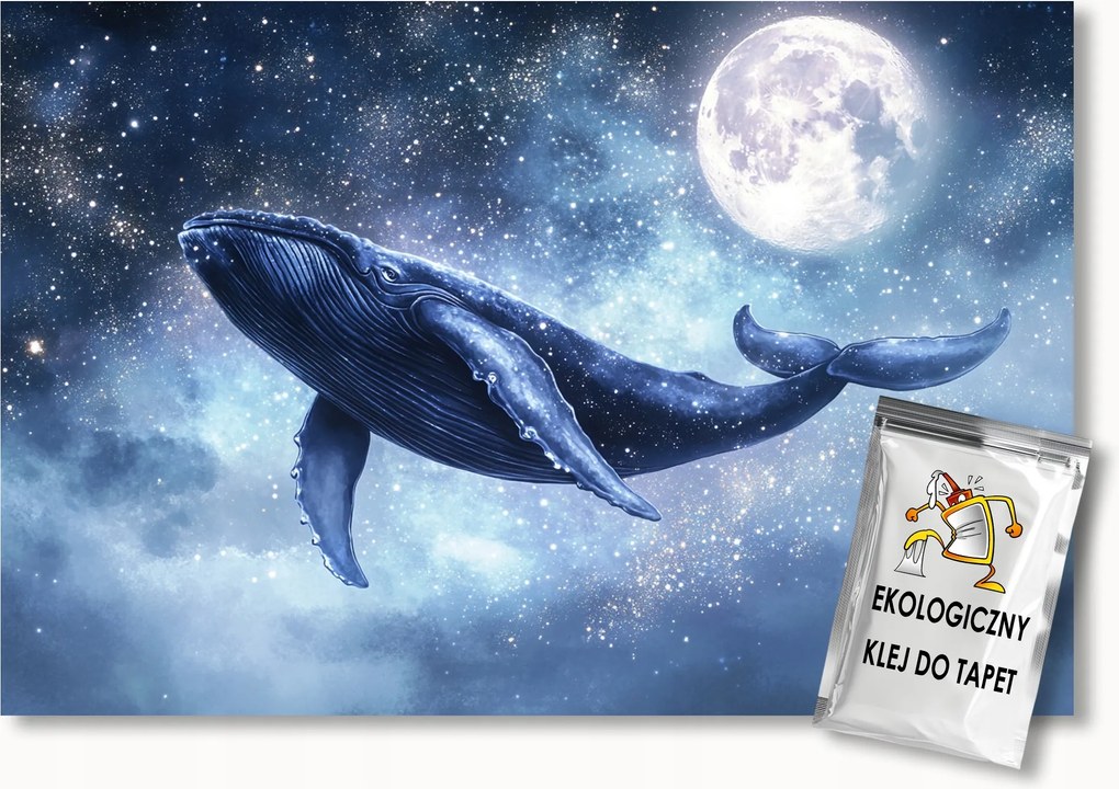 Fotótapéta Flizelina Ég Kozmosz Hold Bálna Éjszakai Álom 200x140 ragasztó