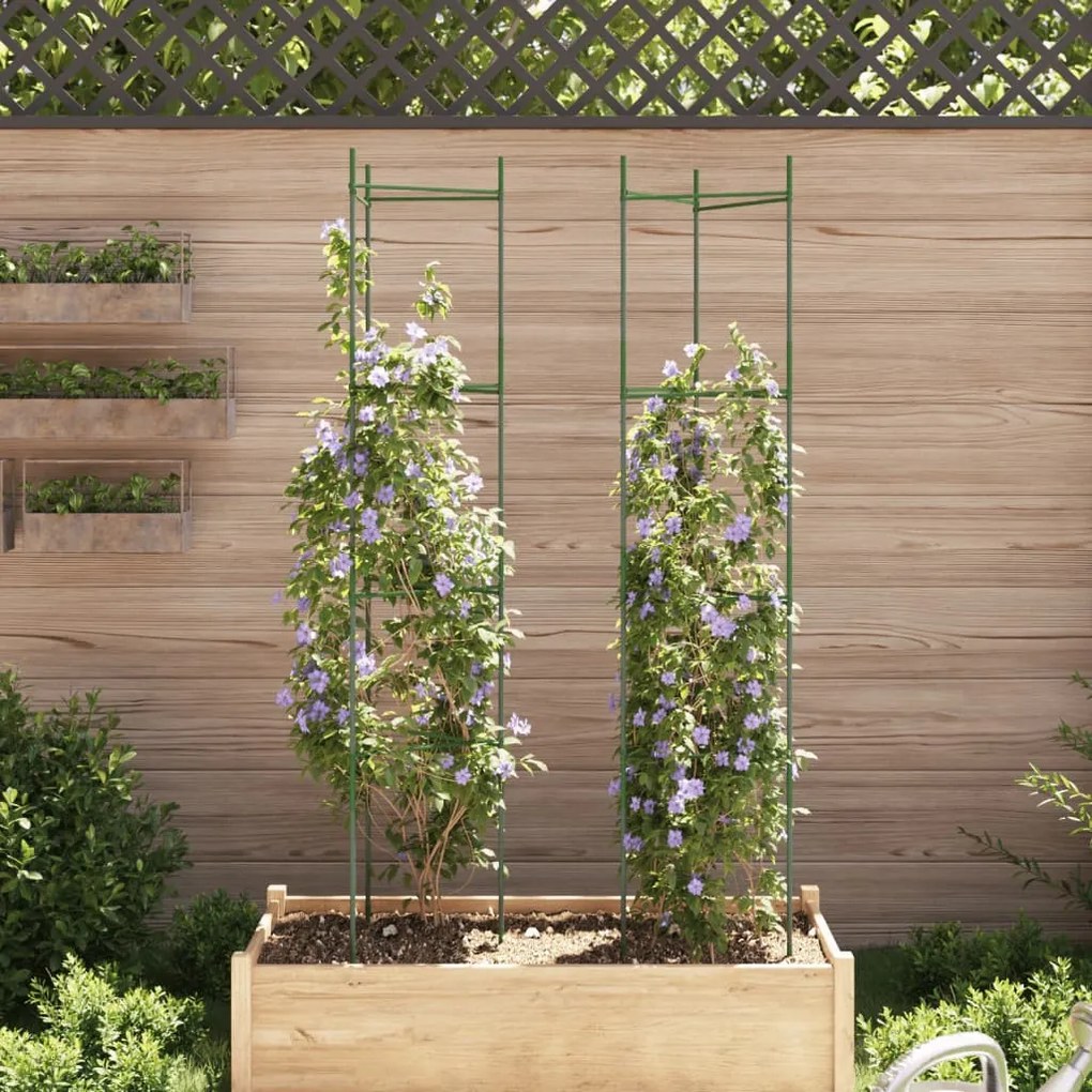 2 db acél és polipropilén paradicsomketrec 154 cm