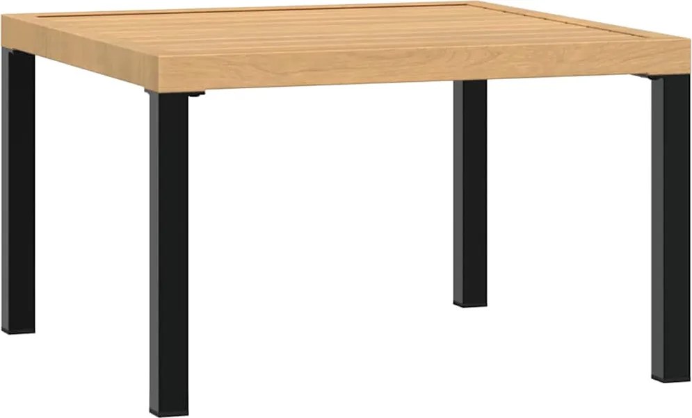 vidaXL fekete alumínium kerti dohányzóasztal 65 x 65 x 40 cm