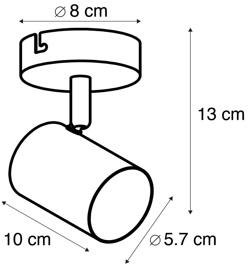 Okos spotlámpa fekete, WiFi GU10 állítható - Jeana