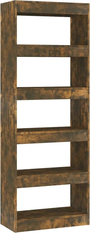 vidaXL füstös tölgy színű fa könyvszekrény/térelválasztó 60x30x166 cm