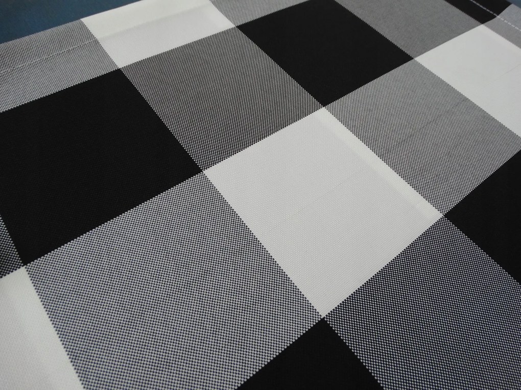 Mg Abrosz Kockás 10x10 fehér/fekete 100x200 varrott