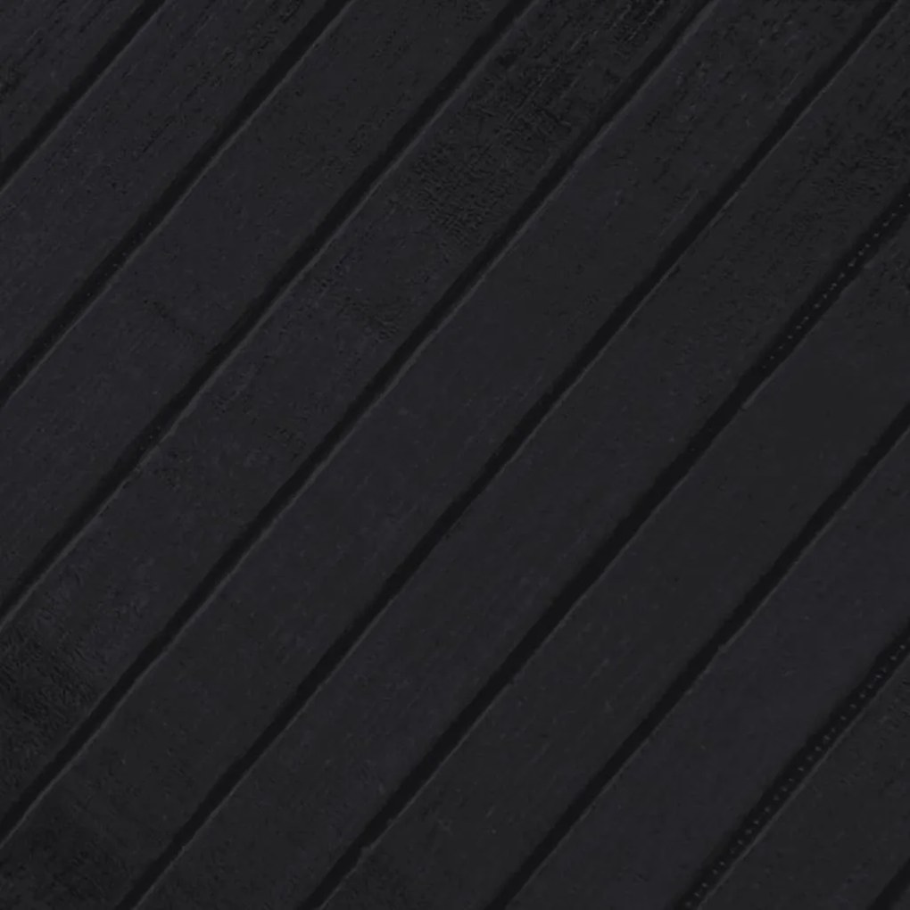 négyszögletű fekete bambusz szőnyeg 70 x 1000 cm