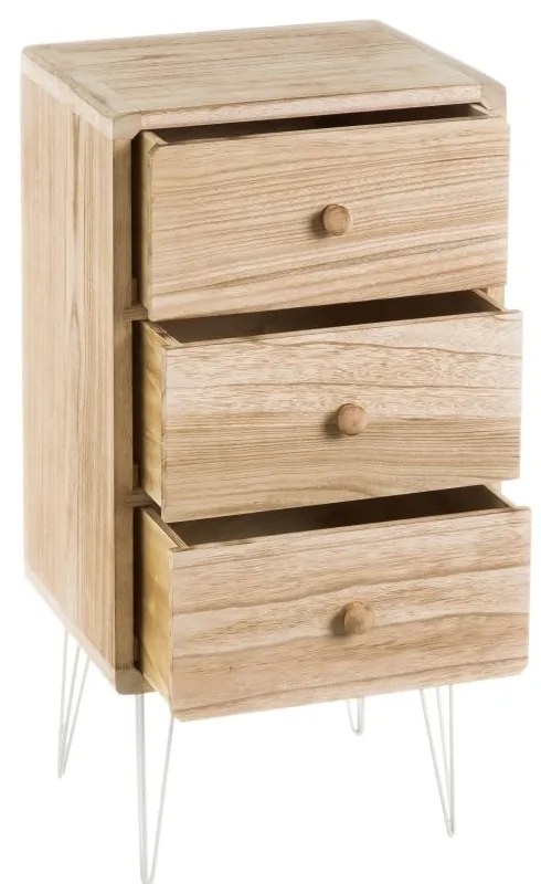 Natúr színű egzotikus fa éjjeliszekrény Natural Way – Casa Selección