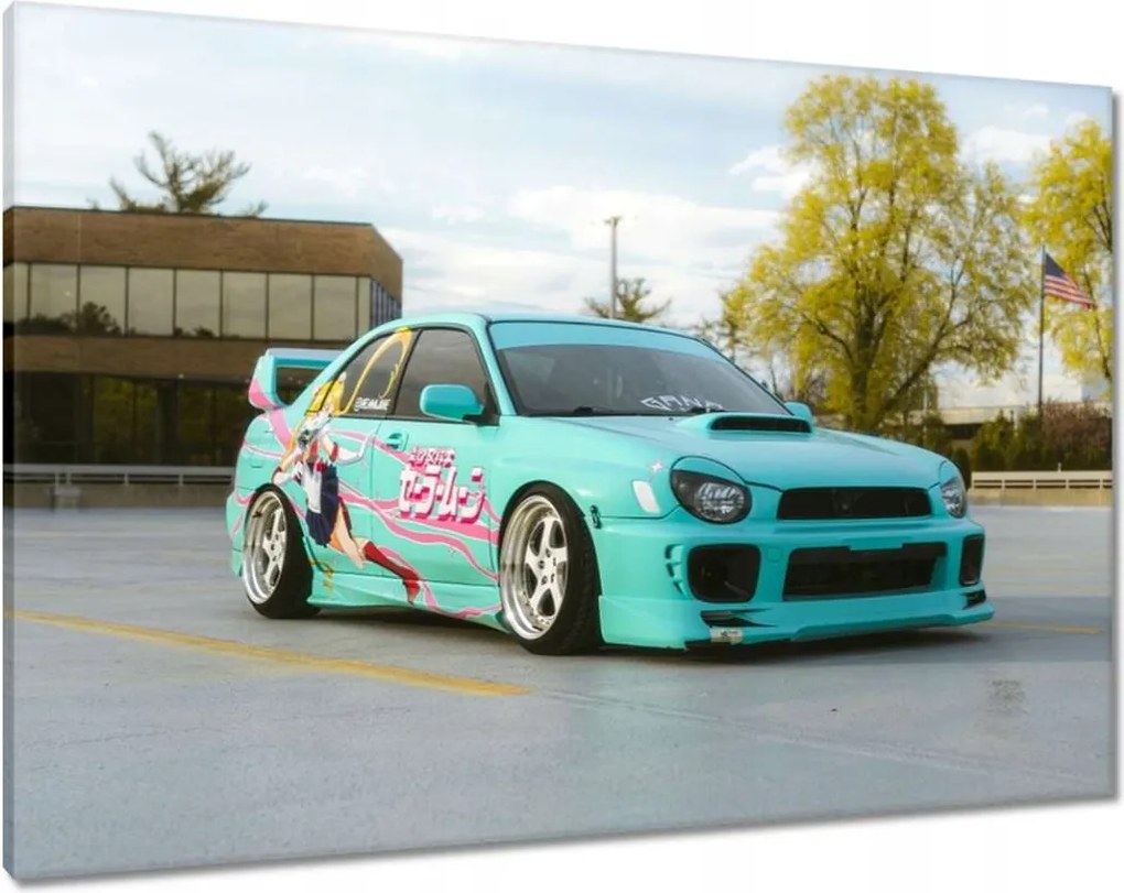 Vászonkép 100x70 Türkiz Fura Sport Car