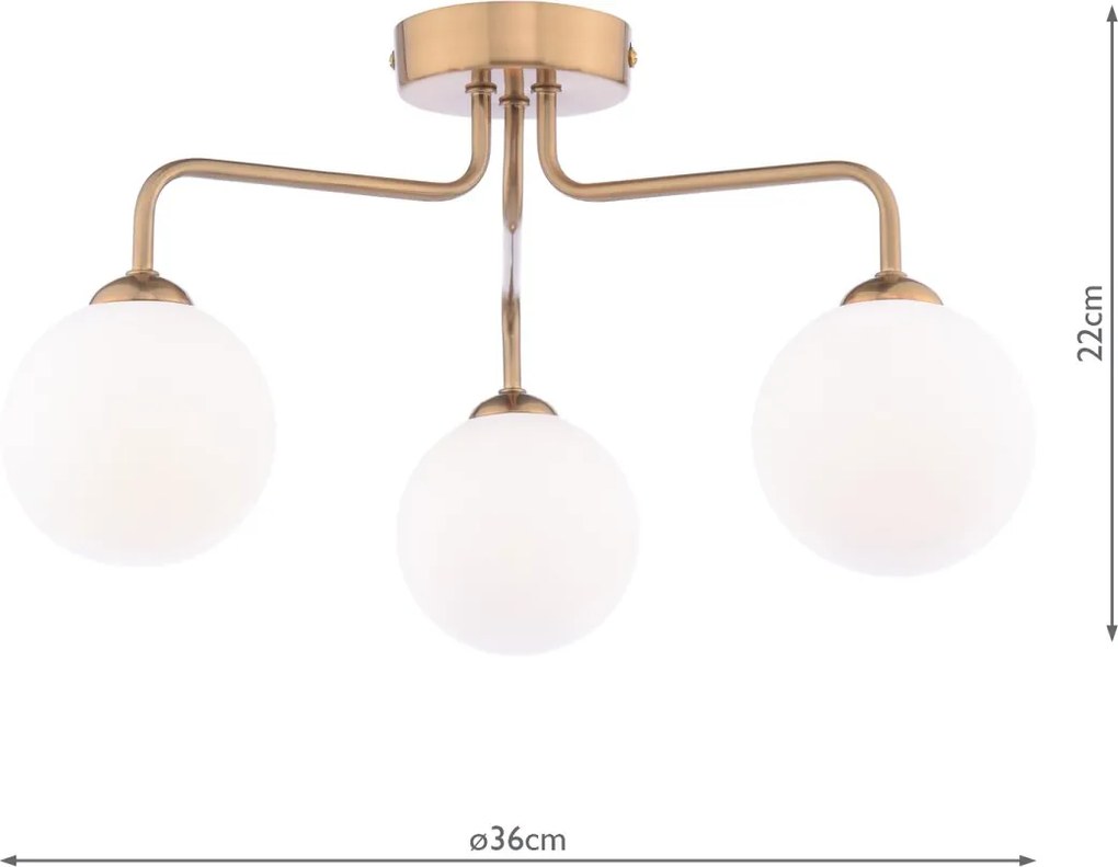 Dar Lighting modern mennyezeti lámpa feya antik bronz darfey0363-02