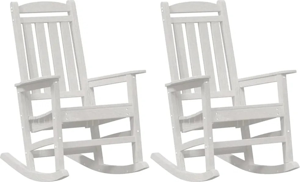 vidaXL Hintaszék 2 pcs Fehér 92 x 70 x 108 cm Polietilén