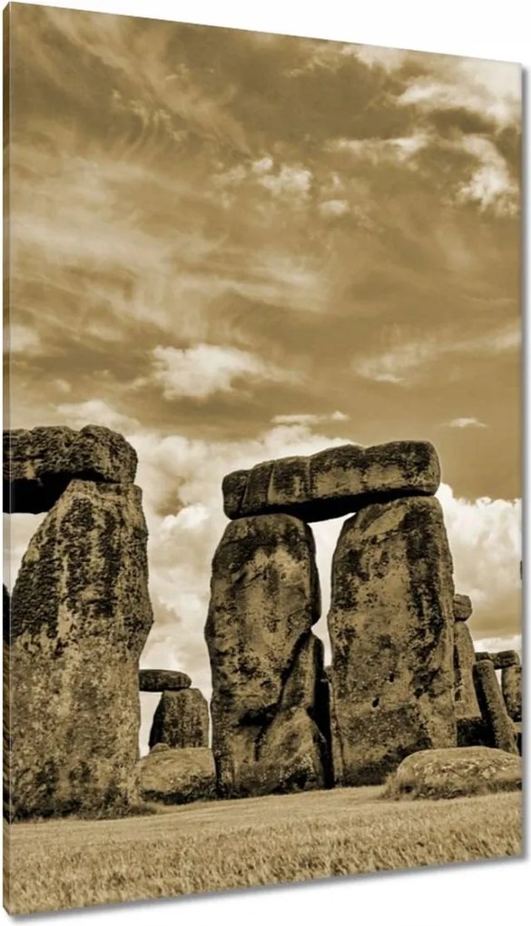 Festmények 80x120 Stonehenge szépia
