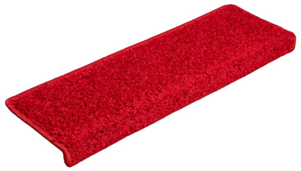 15 db piros lépcsőszőnyeg 65x21x4 cm