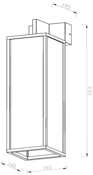 Lucide 27806/01/30- Kültéri fali lámpa LAURENS 1xE27/40W/230V IP54 fekete