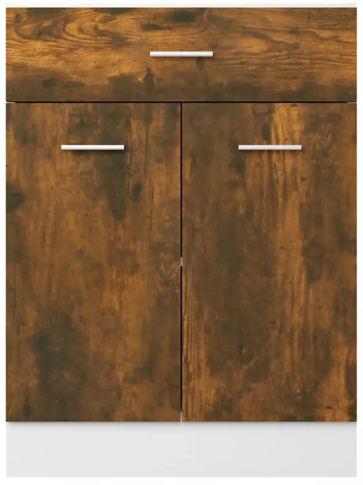 “Lyon” füstös tölgy színű szerelt fa alsó fiókos szekrény