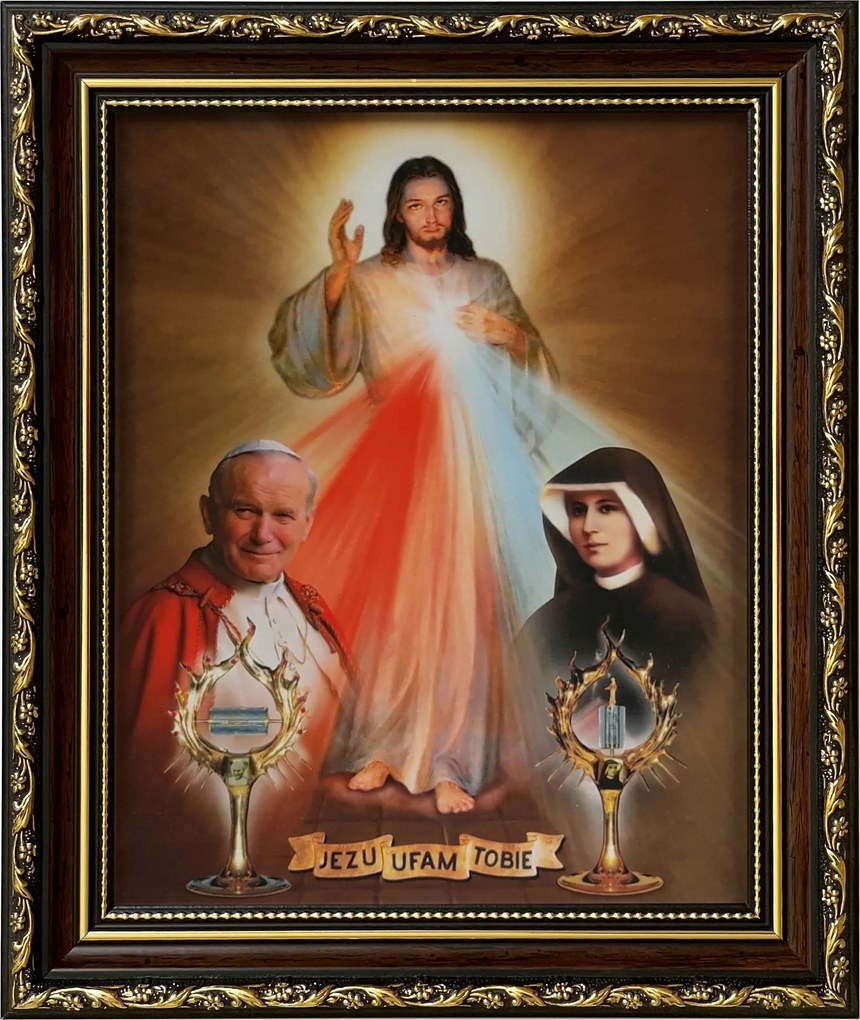 Vászonkép 31x26 Jézus Bízom Benned Díszített Keret