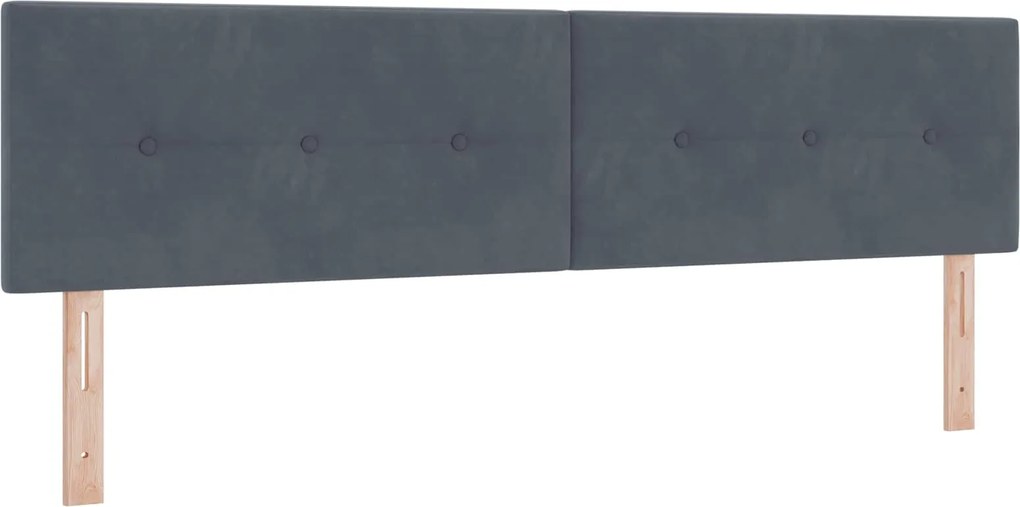 vidaXL LED ágytámla LED -es lámpákkal Szürke 180 cm Poliészter