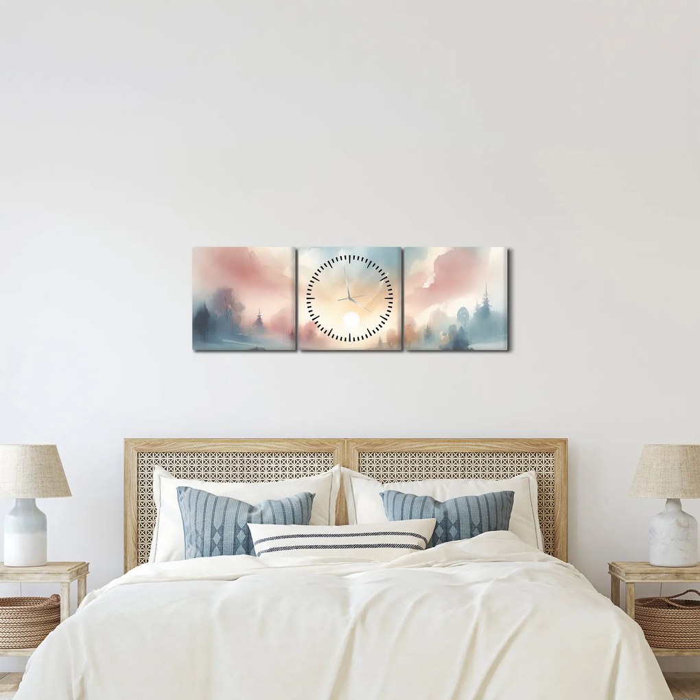 Kép - Elegáns tájkép (órával) (90x30 cm)