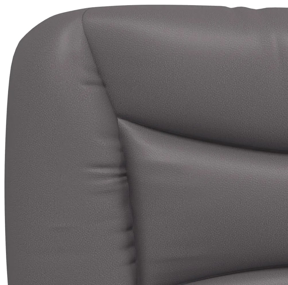 szürke műbőr ágykeret matrac nélkül Hvar 140 x 200 cm