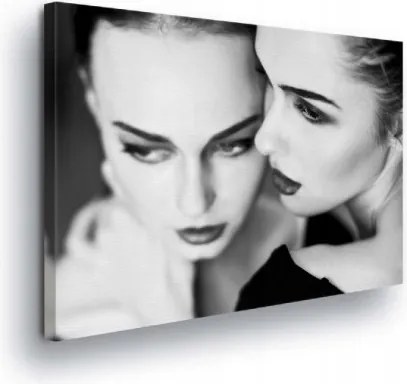 Vászonkép 80x60 Portré fekete-fehér arc nő intimitás érzelmek fény