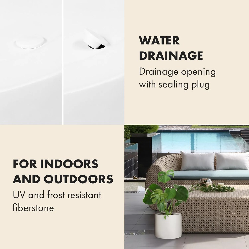 Fox & Fern Gendt, virágcserép, fiberstone, beltér/ kültér