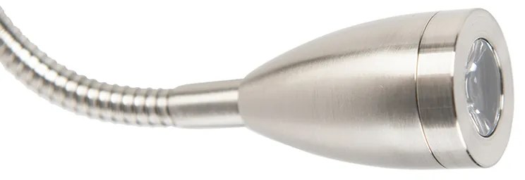 Acél fali lámpa bársony árnyékolóval virágokkal és arannyal - Brescia