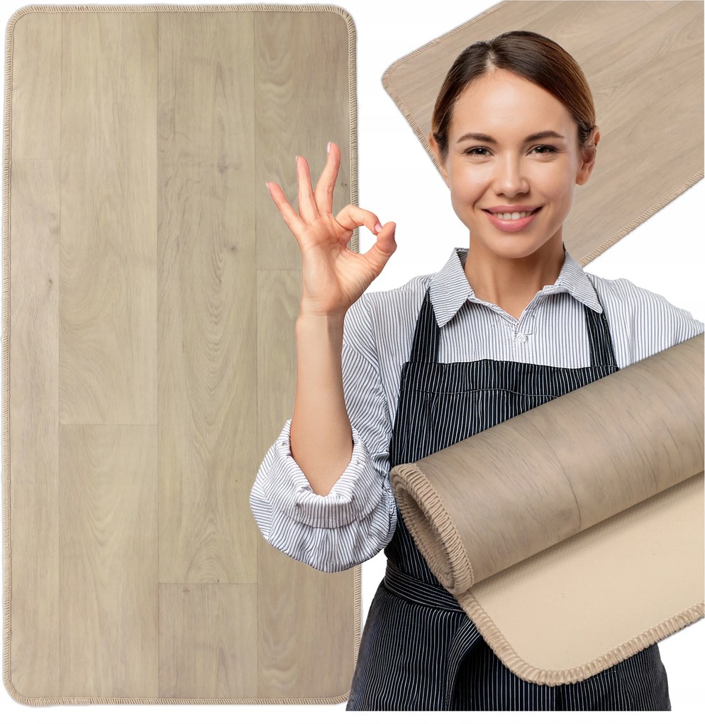 Futószőnyeg a konyhába Csúszásgátló Kész 70x150 Pvc Vinyl Puha tölgy deszka