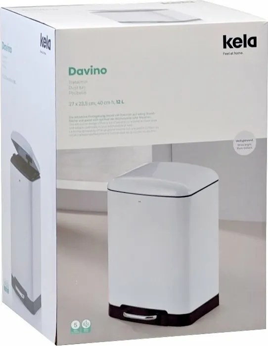 Kela DAVINO pedálos kuka, fehér 12 L